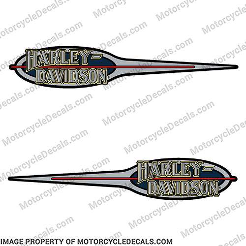 Harley-Davidson Lowrider Decals (Set of 2) Silver/Blue Harley, Davidson, Harley Davidson, Lowrider, 1992, 92, Low, Rider, silver. blue, INCR10Aug2021