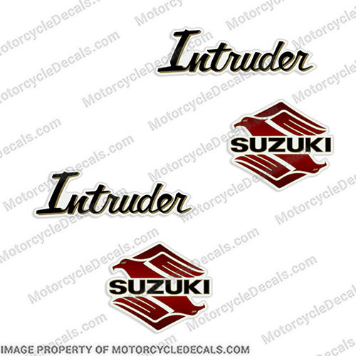 Suzuki Intruder VS700 Motorcycle Decals - 1986 (Set of 2) motorcycle, decals, suzuki, intruder, vs700, 1986, fuel, gas, tank, stickers