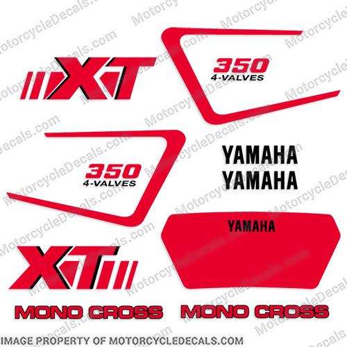 Yamaha XT350 Dirtbike Decals - 1989-1991 Full Kit yamaha, xt350, xt, 350, dirtbike, dirt, bike, decal, decals, offroad, off, road, motorcross, 2-wheeler, full, kit, 1989, 1990, 1991