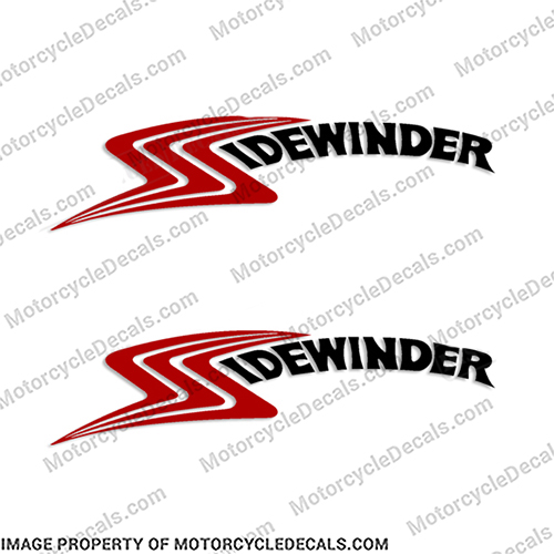 Sidewinder Sidecar Motorcycle Decal (Set of Two) side, car. winder, ride, by, along