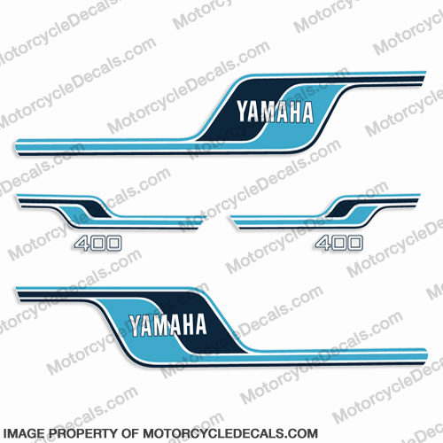 Yamaha 1977 RD400 Decal Kit - French Blue INCR10Aug2021