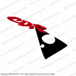 954 Right Upper Fairing "CBR" Decal (Red/Black) INCR10Aug2021