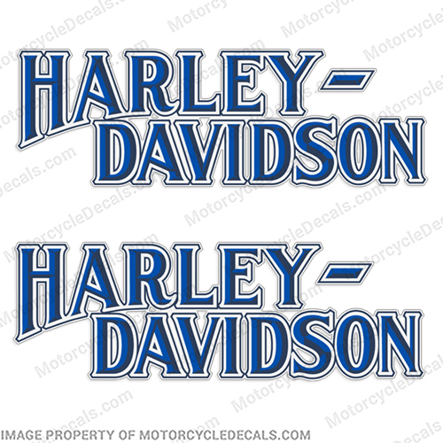 Harley-Davidson FXS Tank Decals  RED / GOLD or BLUE / WHITE - 1987-1988  (Set of 2) Harley, Davidson, Harley Davidson, soft, tail, harley-davidson, fxs, 87, 88, 1987, 1988, 1979, 79, INCR10Aug2021
