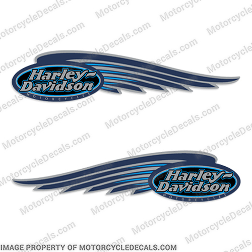 Harley-Davidson Springer FXSTS Tank Decals (Set of 2)  Blue Harley, Davidson, Harley Davidson, soft, tail, harley-davidson, fxs, 87, 88, 1987, 1988, 1979, 79, fxsts, INCR10Aug2021