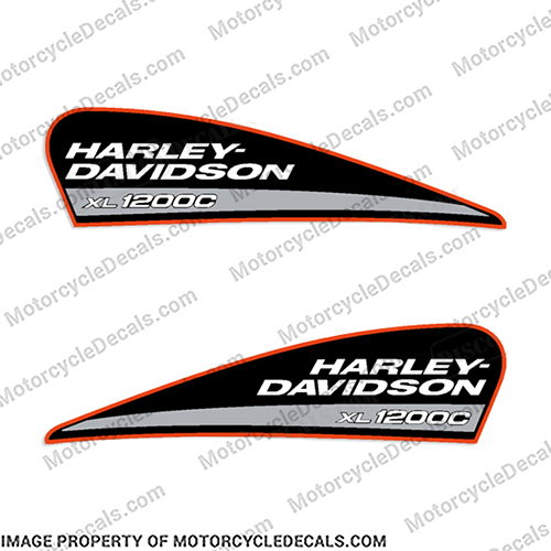 Harley-Davidson XL1200C Fuel Tank Motorcycle Decals (Set of 2) xl 1200 c, harley davidson, INCR10Aug2021