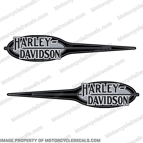 Harley-Davidson Lowrider Black/Silver Decals (Set of 2)  Harley, Davidson, Harley Davidson, Lowrider, 1992, 92, black, grey, white, Low, Rider, INCR10Aug2021