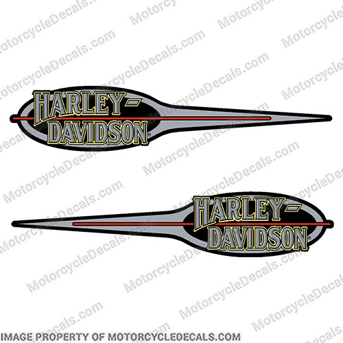 Harley-Davidson FXR Lowrider Decals (Set of 2) Silver/Red - Style 2  Harley, Davidson, Harley Davidson, Lowrider, 1992, 92, Low, Rider, silver. blue, style, 2, low, rider, fxr