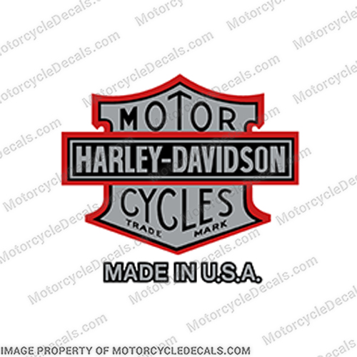 Harley-Davidson Bar and Shield Fuel Tank Motorcycle Decals (Single) - Style 3 3, Harley-Davidson, bar, and shield, logo, emblem, decal, sticker, Decals,  gold, single, Harley, Davidson, Harley Davidson, soft, tail, 1995, 1996, 96, softtail, soft-tail, softail, harley-davidson, Fuel, Tank, Decal, style 2, 