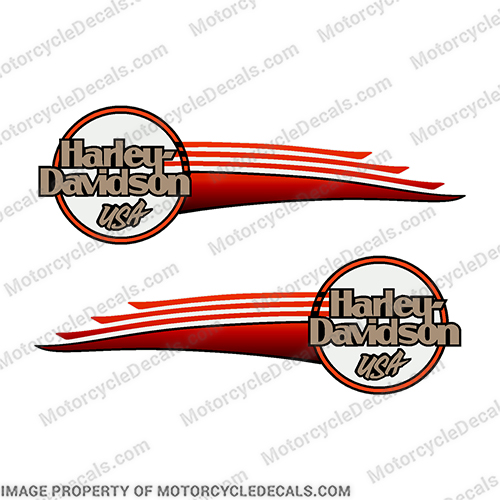 Harley-Davidson FXRS 1990 Orange Low Rider Motorcycle Tank Decal Kit  harley, davidson, lowrider, low, rider, wide, glide,  fxsb, fxr, fxrs, 90, 90, 90, 1990, 14311-90, 14306-90, 14312-90, 14307-90