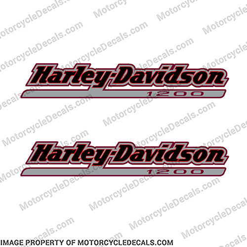 Harley-Davidson Fuel Tank Decals (Set of 2) - Sport XL 1200 - RED harley, harley davidson, harleydavidson, sport, 1200, xl, 1200xl, red,INCR10Aug2021