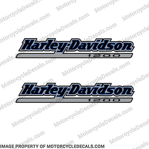 Harley-Davidson Fuel Tank Decals (Set of 2) - Sport XL 1200 - BLUE harley, harley davidson, harleydavidson, sport, 1200, xl, 1200xl, INCR10Aug2021