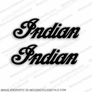 Indian Motorcycle Decals (Set of 2) - Black/Silver INCR10Aug2021