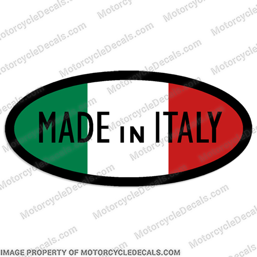 Harley Davidson "Made in Italy" Tri-color Decal harley, davidson, tri, color, logo, decal, motor, cycle, motorcycle, street, bike, tank, fuel, engine, 