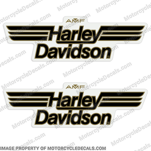 Harley-Davidson AMF FXE Low Rider Decals (Set of 2) - 1981 - Gold Harley, Davidson, harley davidson, soft, tail, 1981, 81, 81, fxe, amf, lowrider, dyna, fxdl, harleydavidson,gold, clear background
