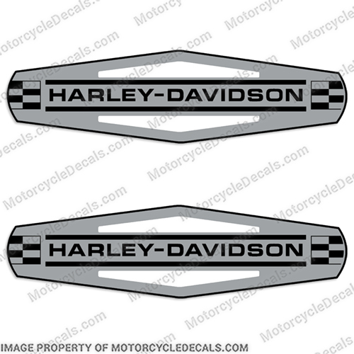 Harley-Davidson Sprint CRS Gas Tank Decals - 1968 (Set of 2) harley, davidson, gas, tank, crs, sprint, harley-davidson, 1968, fuel, engine, motor, bike, motorbike, motorcycle, cycle, set, of, 2, two, silver, black