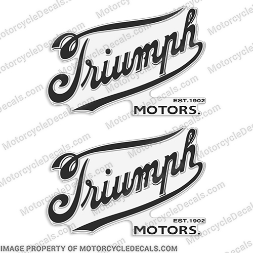 Triumph Motorcycle Decal 1902 Fuel Tank Sticker - (Set of 2) Any Color! Triumph, Motorcycle, Decal, Decals, 1920, Fuel, Tank, Sticker, Set, of, 2, two, any, color, color!