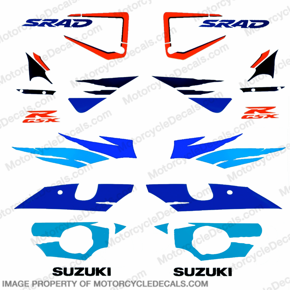 Suzuki GSX-R 750 Scrad Full Decals 96 - 98 