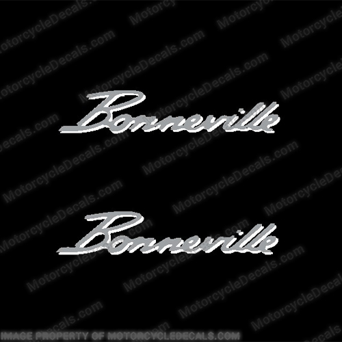 Triumph Bonneville Motorcycle Decals - 2 Color Triumph, Bonneville, Motorcycle, Decal, Decals, Custom, 2 Color, Metallic, Silver, Metallic Silver, White Shadow, White, Shadow, 3.5, .7