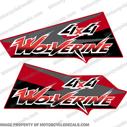 Yamaha Wolverine 350 4X4 ATV Decals RED - 1996 1997 1998 1999 yamaha, atv, decals, decal, set, kit, stickers, motor, bike, motorbike, dirt, dirtbike, motocross, 350, wolverine, 4x4, 4by4, 4 by 4, 4 x 4, RED, 1996, 1997, 1998, 1999